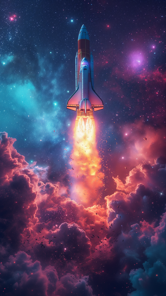 Stellar Ascent: A Rocket's Launch Into the Cosmos